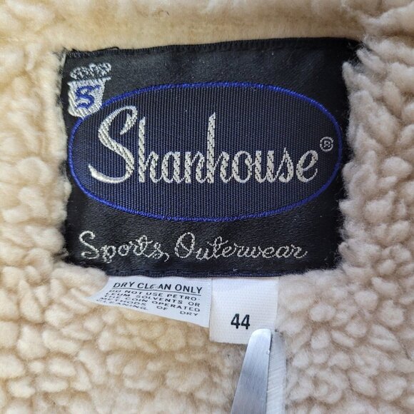 Vintage Shanhouse Size 44 Sherpa Lined Corduroy Field Barn Jacket Coat Rancher - Picture 4 of 14